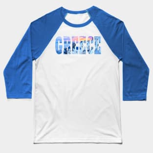 Greece Santorini Sunset Baseball T-Shirt